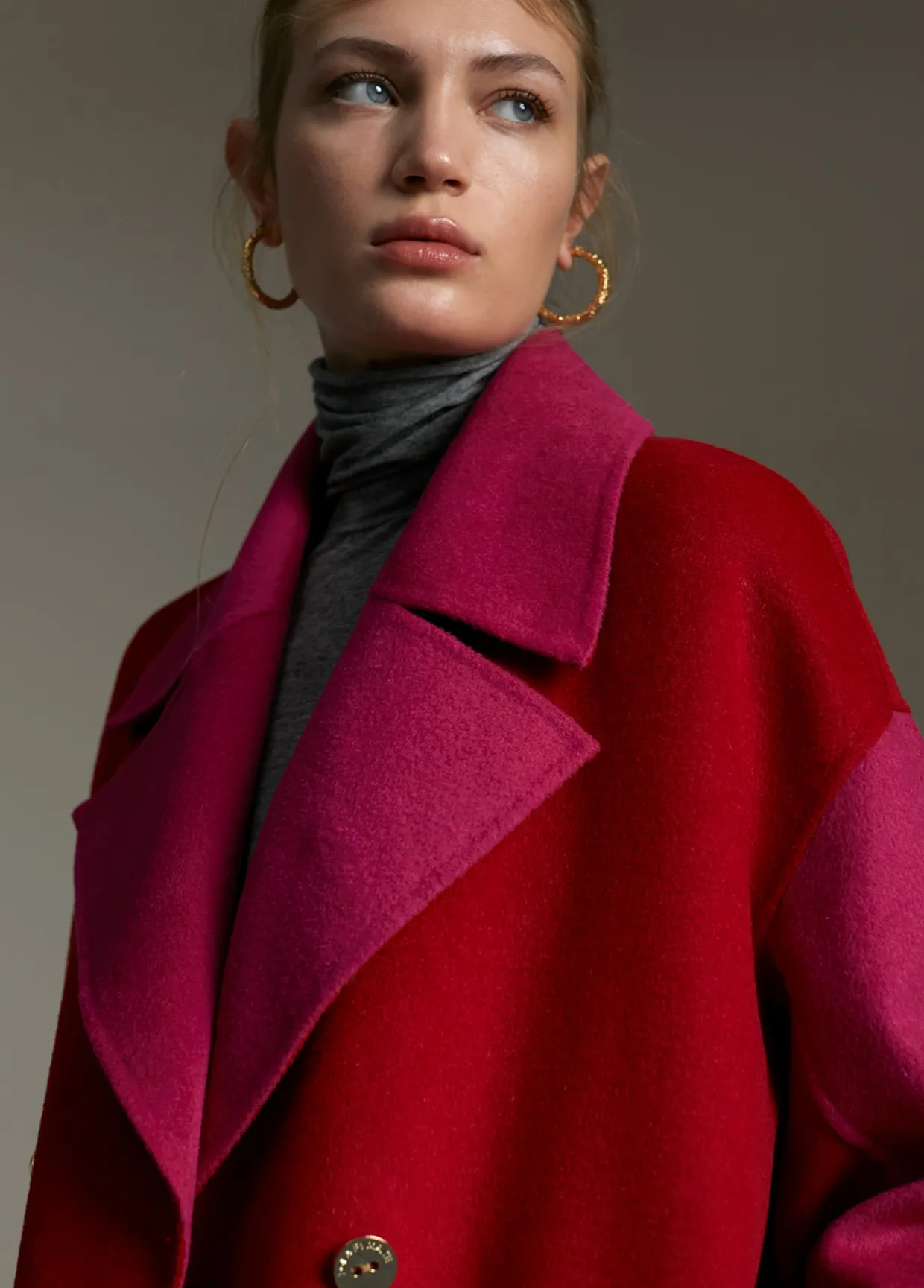 Abrigo bicolor handmade