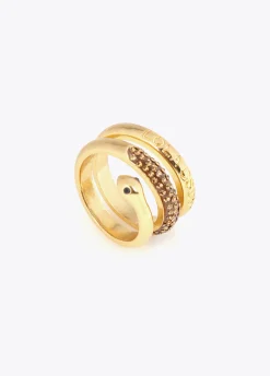 Anillo serpiente con cristales