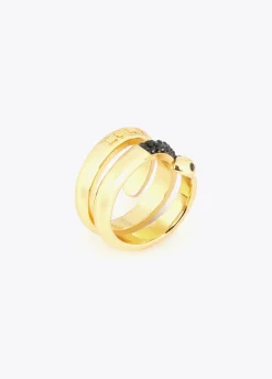 Anillo serpiente con cristales