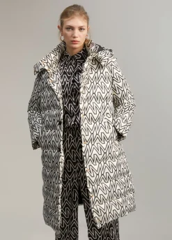 Anorak midi acolchado monograma