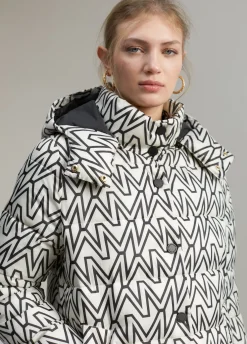 Anorak midi acolchado monograma