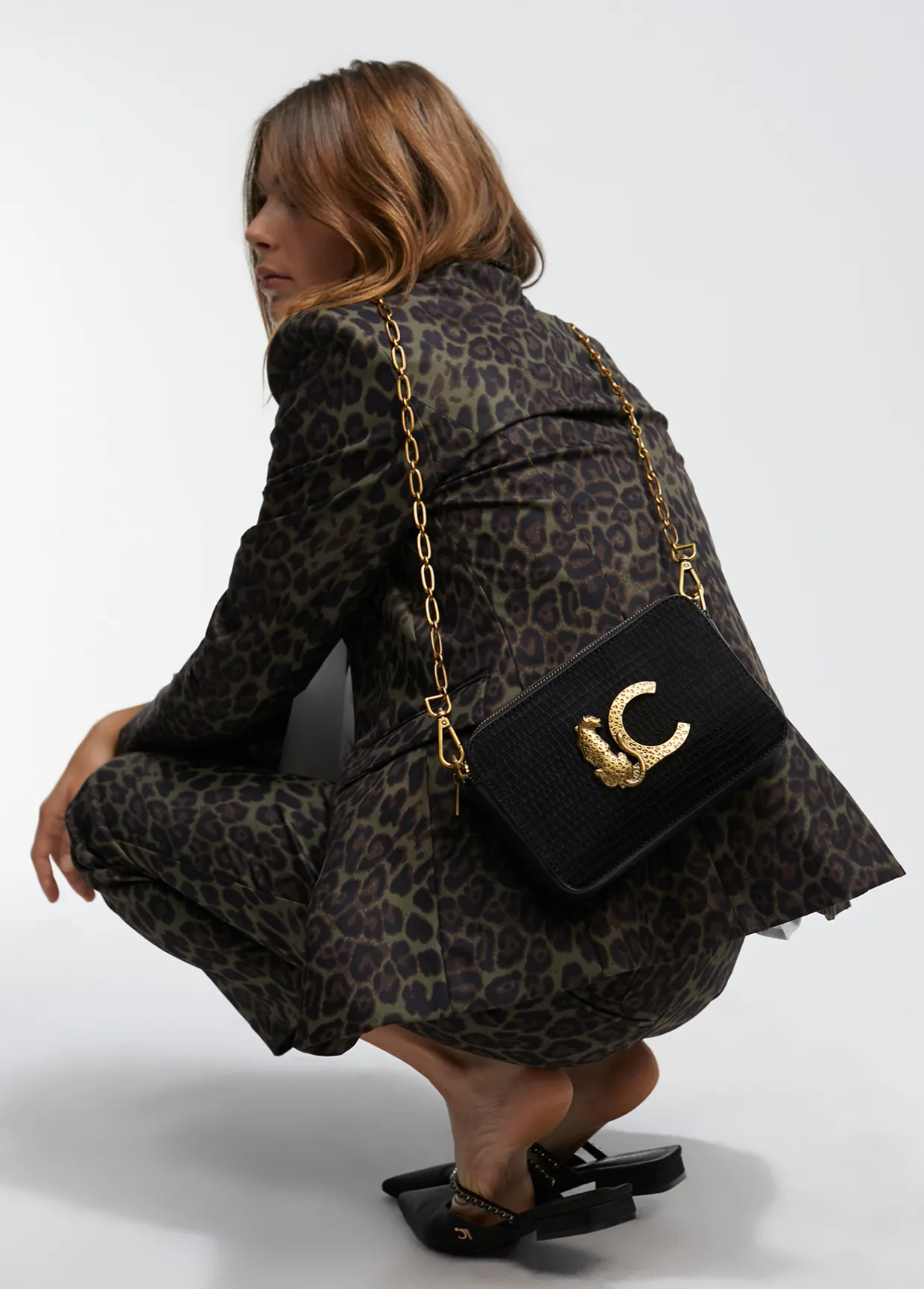 Bandolera efecto piel cocodrilo