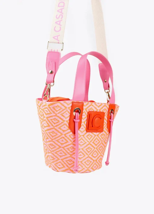Bandolera tipo cesta efecto rafia