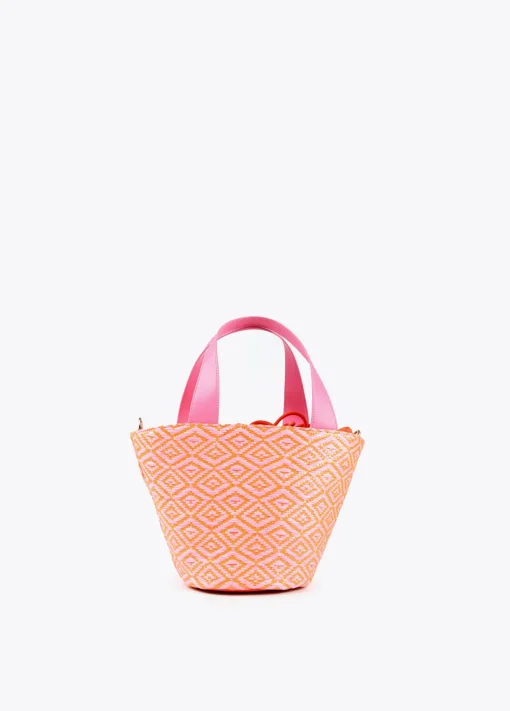 Bandolera tipo cesta efecto rafia