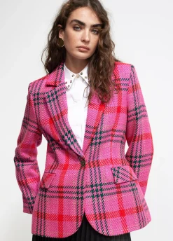 Blazer cuadros tweed