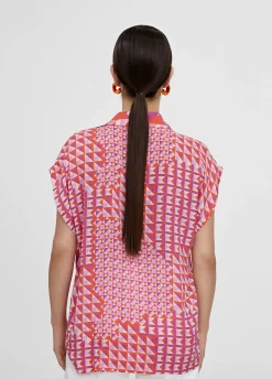 Blusa fluida estampada