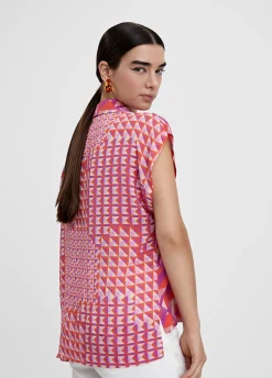 Blusa fluida estampada