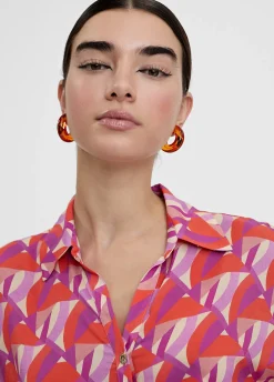 Blusa fluida estampada