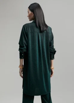 Blusón largo de punto lúrex