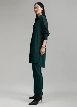 Blusón largo de punto lúrex