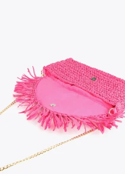 Bolsito bandolera efecto ráfia