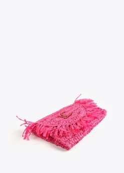 Bolsito bandolera efecto ráfia