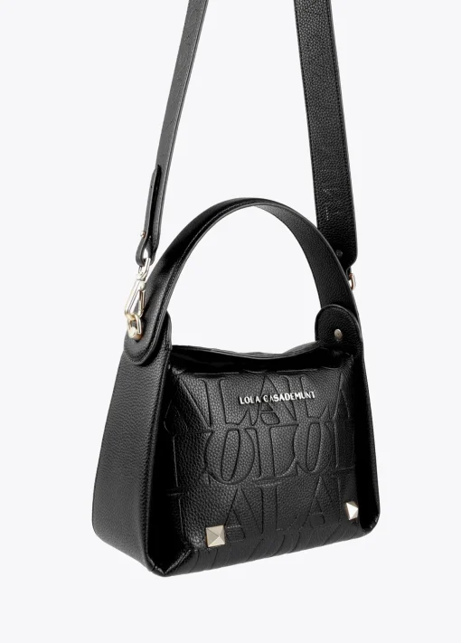 Bolso bandolera con logo grabado
