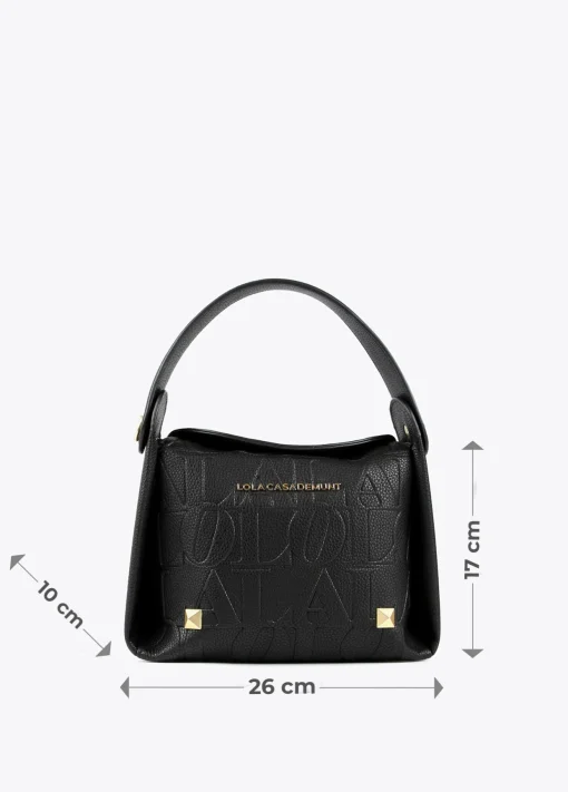 Bolso bandolera con logo grabado