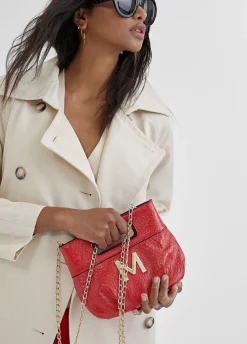 Bolso de mano con frunces