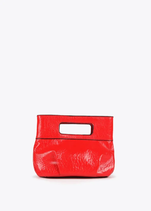 Bolso de mano con frunces