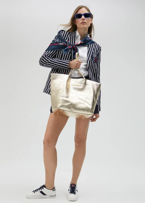Bolso dorado shopper edición limitada - Lola Casademunt