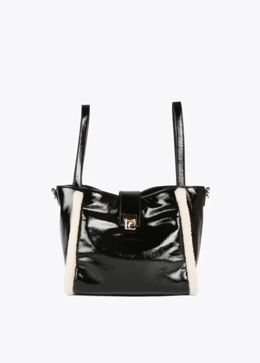 Bolso efecto piel brillante