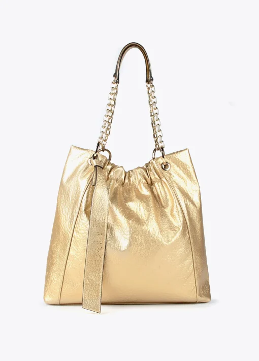 Bolso shopper brillante
