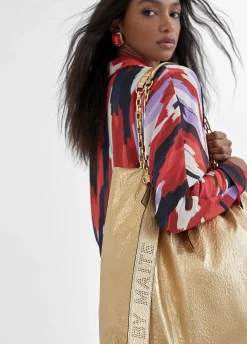 Bolso shopper brillante