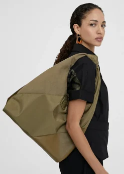 Bolso shopper materiales combinados