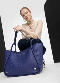 Bolso tipo shopper grabado