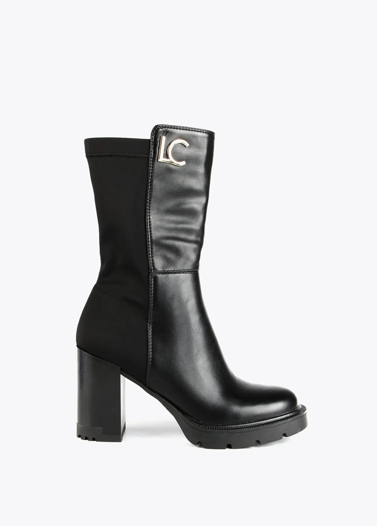 Botin media caña dos tejidos |  Calzado | Lola Casademunt