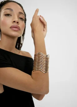 Brazalete ancho dorado