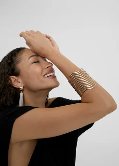 Brazalete ancho dorado