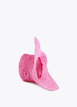 Bucket efecto ráfia y crochet