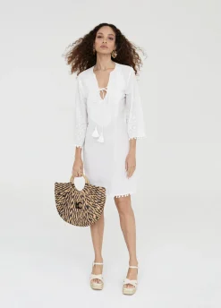 Caftan corto con bordado