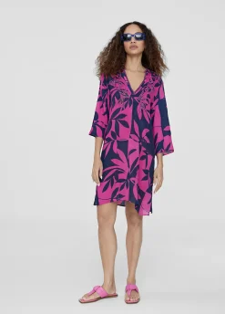 Caftan corto estampado