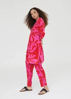 Caftan corto estampado