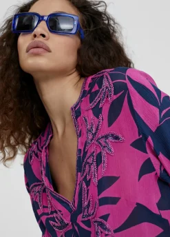 Caftan corto estampado