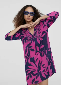 Caftan corto estampado