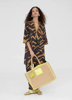 Caftan corto estampado cebra