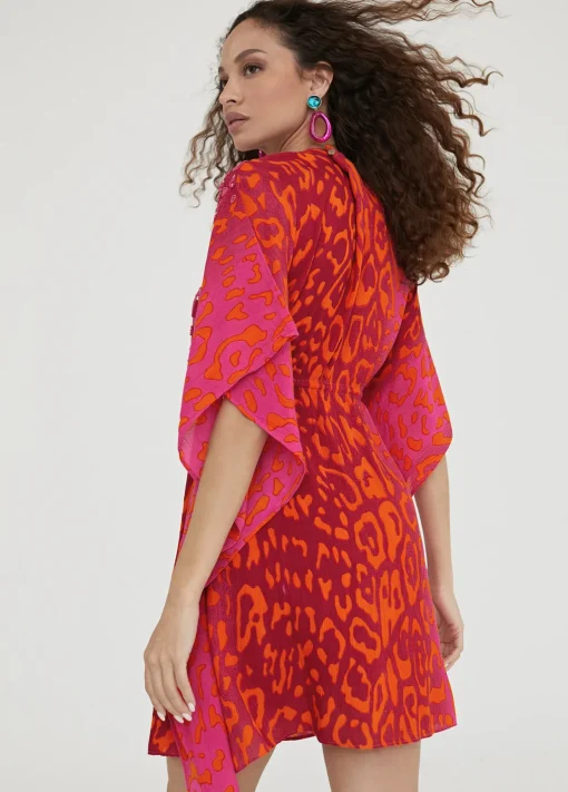 Caftan corto print animal