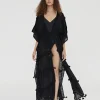 Caftan largo con pompones
