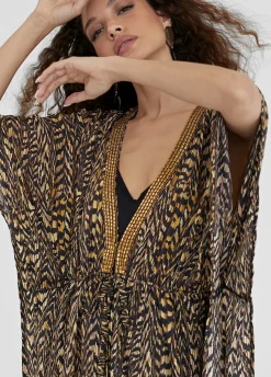 Caftan largo estampado