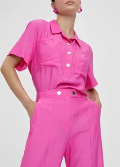 Camisa fluida con bolsillos