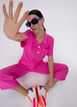 Camisa fluida con bolsillos