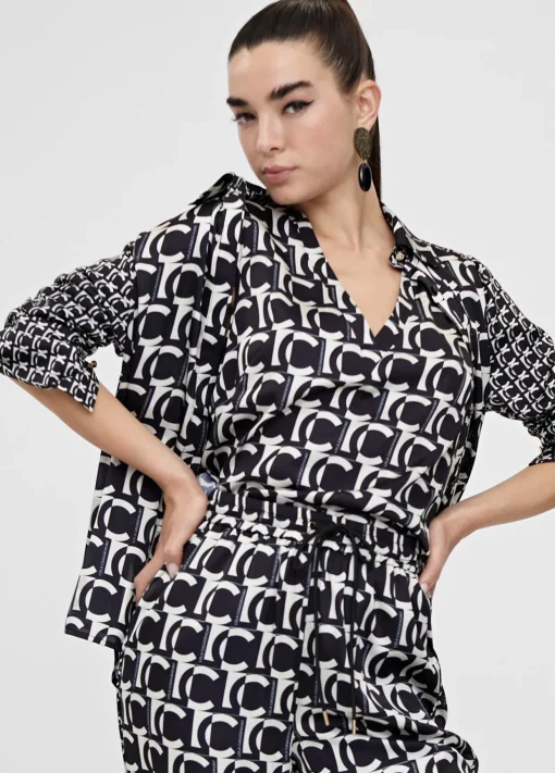 Camisa fluida monograma