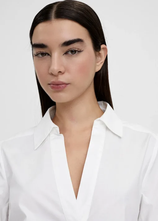 Camisa pico manga acampanada