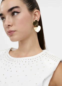 Camiseta hombreras strass