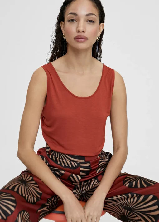 Camiseta lisa de tirantes