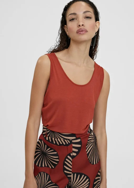Camiseta lisa de tirantes
