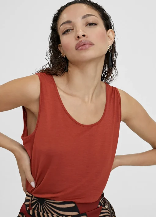 Camiseta lisa de tirantes