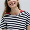 Camiseta rayas manga corta en algodón 100% - Lola Casademunt