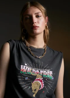 Camiseta tigre desgastada