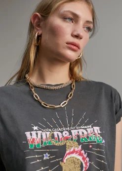 Camiseta tigre desgastada